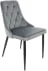 Eleganckie tapicerowane krzesło z metalowymi nóżkami i przeszyciami Alvar