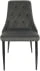 Elegantní čalouněná židle s prošivaným opěradlem na kovových nožičkách Alvar