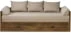 Postel Indiana s matrací na dřevěném rámu, polštáři a područkami