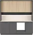 Kuchyňská linka Milino Small 210 s deskou stolu / plochou stolu