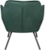 Fotel Bona w tkaninie velvet / zielony