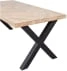 Stół z drewna mango w jodełkę z nogą X 200x90 Tablo