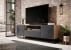 Elegantní TV stolek s frézovanými čely na kovových rámech do obývacího pokoje Ash 167