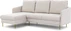 Rozkládací rohová pohovka Taila Mini levostranná se zlatými nožkami