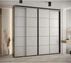 Vysoká šatní skříň s posuvnými dveřmi Davos 4 250, hloubka 60 cm, výška 235,2 cm