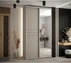 Šatní skříň s posuvnými dveřmi a zrcadlem Dakota 11, hloubka 130 45