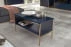 Elegantní tmavě modrý kávový stolek do obývacího pokoje Polka se zlatými nohami