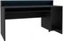 Černý stůl 160x70 cm s RGB osvětlením a nástavcem na monitor AYO