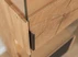 Witryna dębowa wisząca 1D plaster drewna czarne szkło Tirano