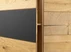 Dubová komoda 3D s dřevěným plátem a černým sklem Tirano