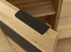 Dubová komoda 3D s dřevěným plátem a černým sklem Tirano